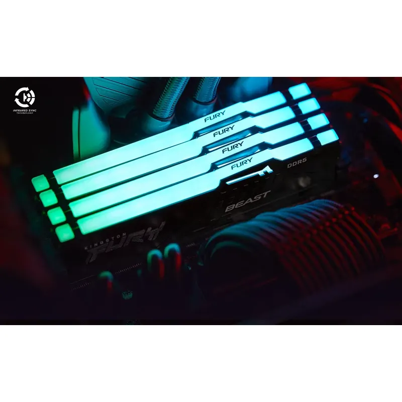 Kingston FURY White RGB 32G(2x - 64Gb Ddr5 6000Mhz Cl30 2X32Gb Desktop recension och pris